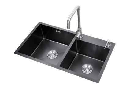 Buy Undermount Kitchen Sinks Black Rose Double Bowl Stainless Steel Sink at wholesale prices