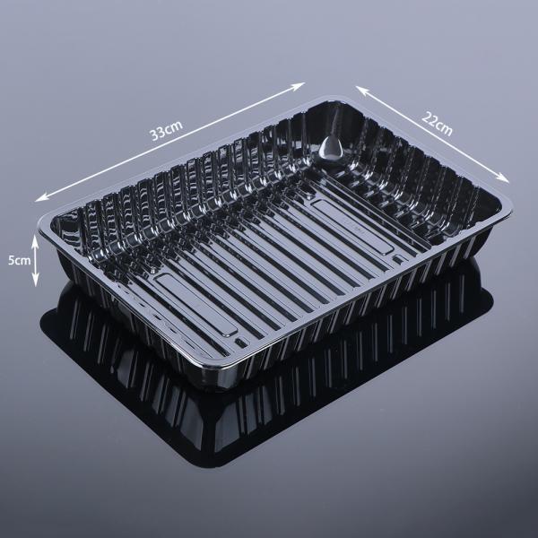 Disposable 33*22*5cm Plastic Food Tray Whole Chicken Meat Dessert Tray PP MAP Frozen Tray