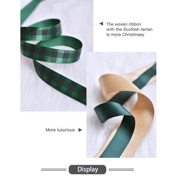 Beautiful Luxury Gift Wrapping 38mm Printed Wired Ribbon Merry Christmas ribbon custom ribbon for gift packing