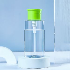 Customizable Plastic Makeup Remover Bottle with Pump Head