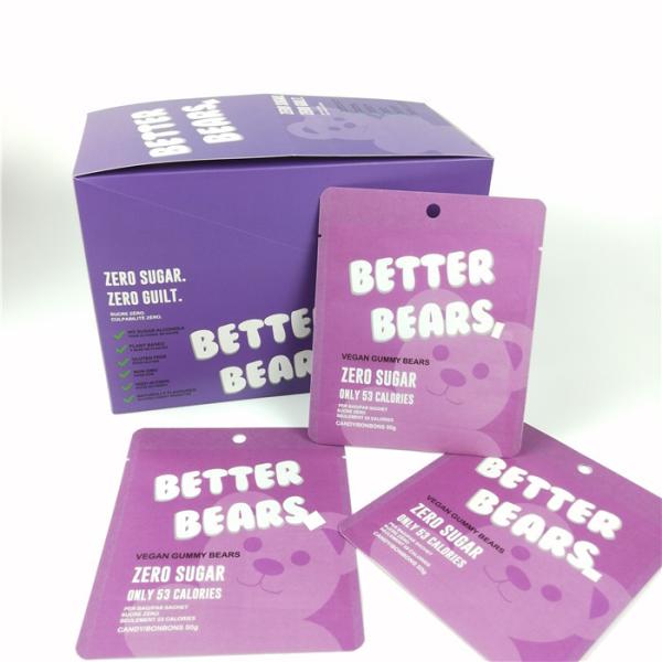 Buy 350g Paper Gummy Cbd Cardboard Packaging Box cmyk embossment at wholesale prices