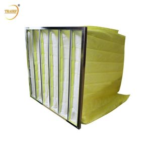F7 F8 F9 Galvanized Steel Frame Pocket Bag Air Filter 200-2400g/㎡