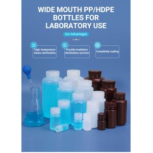 Transparent/Translucent/Brown Wide Mouth HDPE/PP Plastic Chemical Resistant