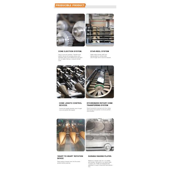 Snow Sugar Cone Production Line Automatic Ice Cream Cone Making Machine