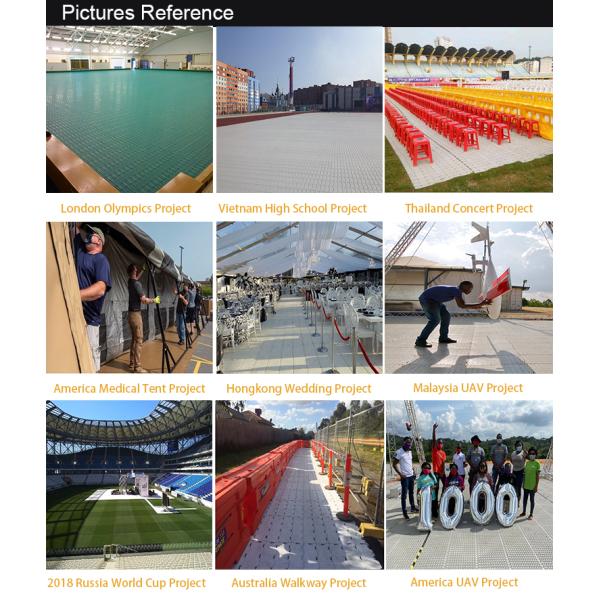 Portable plastic event flooring,stadium floor,turf protection systems&mats can be used for protecting the grass