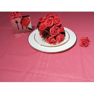 China Embossed Patteren Premium Paper Tablecloth 54x108 Inch on sale