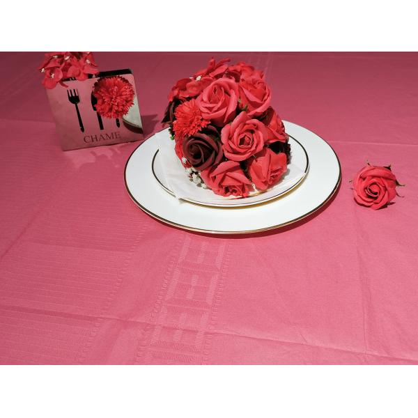 Buy Embossed Patteren Premium Paper Tablecloth 54x108 Inch at wholesale prices