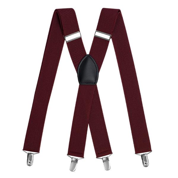 Buy Trousers Mens Brown Leather Suspenders 118CM Braces Custom Printed Suspenders at wholesale prices