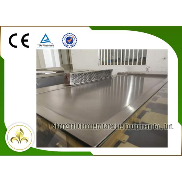 Built-in Air Blower Restaurant Teppanyaki Grill with Electric / Gas Heating