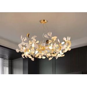 Restaurant Projects Large Custom Made Lamp White Ceramic Flower Pendant Light