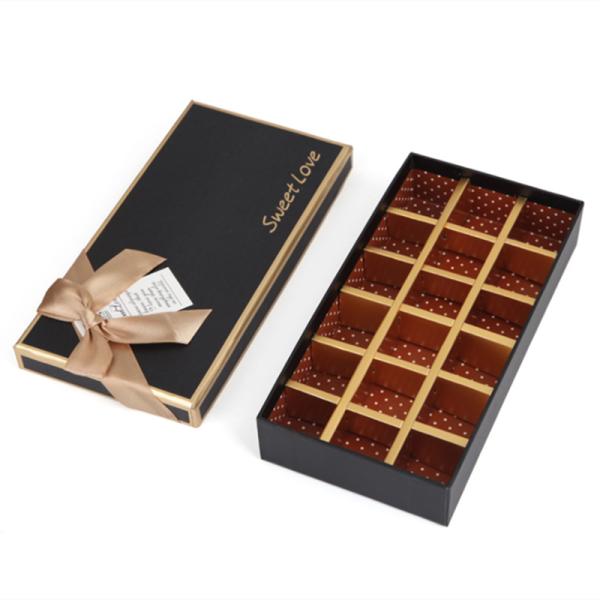 Rectangular Red Rigid Cardboard Gifts Bar Sweets Bonbon Packaging Tray for Candy Box