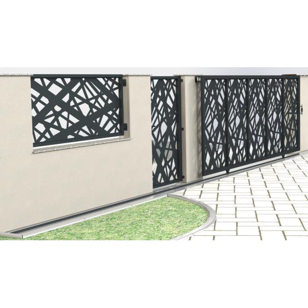 Buy OEM Residential Aluminum Fence Panels Fireproof Foldable Trellis Privacy Fence at wholesale prices