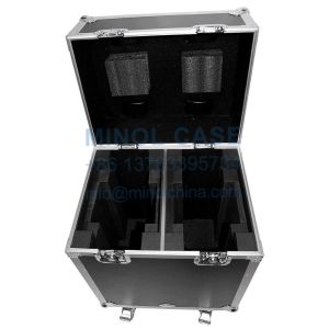 Moving Head Lights Black Aluminum Flight Case Lockable With 4 Wheels