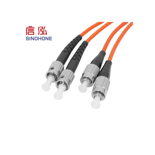 Duplex Fiber Optic Patch Cord , ST To ST Fiber Patch Cable UPC Polish Type 9/125 M