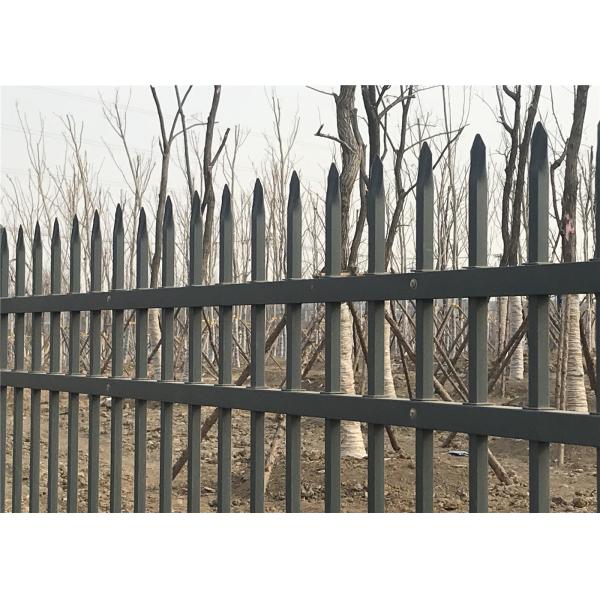 Brisbane Tubular Steel Garrison Fencing Panels Supplier Interpon black powder coated 1.8mx2.4m width steel fence panels