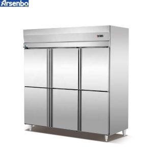 1000L Upright Kitchen Fridge Freezer Antiwear Stainless Steel Multiscene