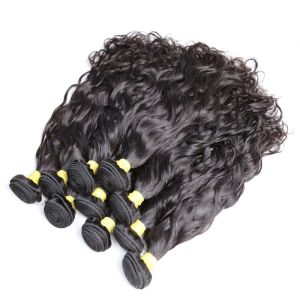 Natural Wave Brazilian Human Hair Bundles For Black Women Long Hair / Shedding