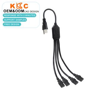 Quality NEMA 5-15P to 4-Port IEC C13 Power Splitter Cable, AC Extension Cord for Servers, Computers, Networking, Industrial Equipment for sale