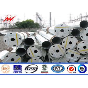 Octagonal 20ft - 90ft Steel Tubular Pole For 69kv Power Distribution Transmissio