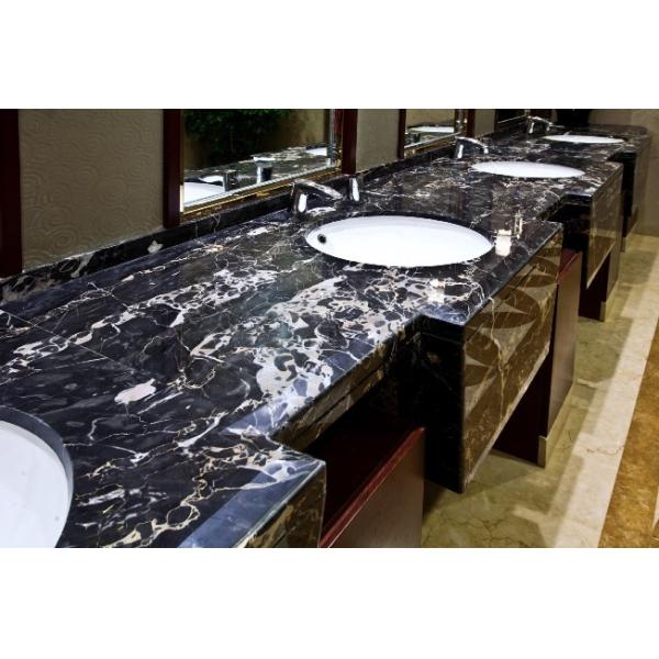 China Nero Marquina Marble stair step stone stair Nero Marquina marble stairs black marble risers