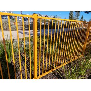 China Home Garden Decorative Picket Metal Fence Black Palisade Wrought Iron Panels 0.5m on sale