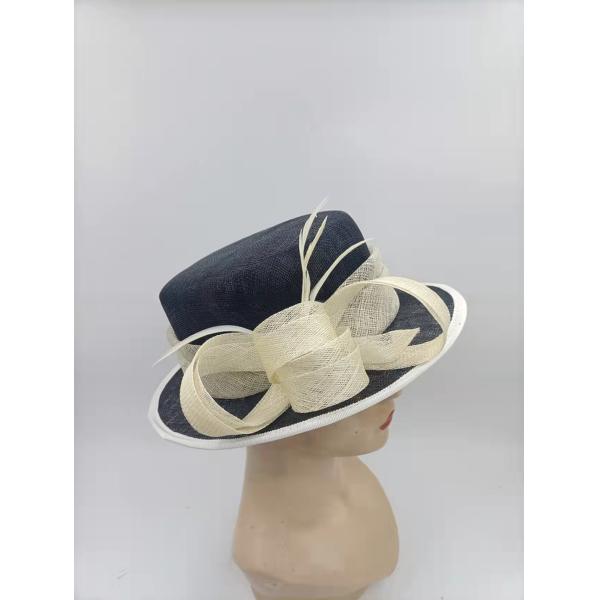 30 cm Sinamay Feather Fascinator Embellished with Chicken Feather