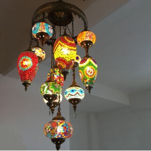 Mediterranean retro Cafe lighting living room restaurant hotel Bohemian