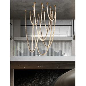 Luxury Lighting High-End Lobby Crystal Chandelier Pscale Commercial Spaces
