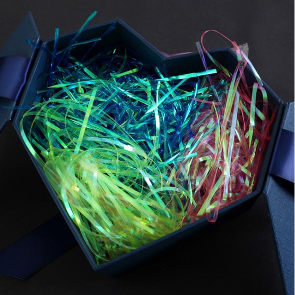 Straight Green Shredded Paper Basket Filler For Wedding / Party / Holidays