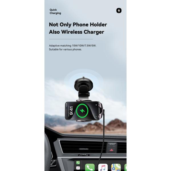 ESSAGER A5 Series Hook+Suction Cup Best Cell Phone Holder for Car Mount