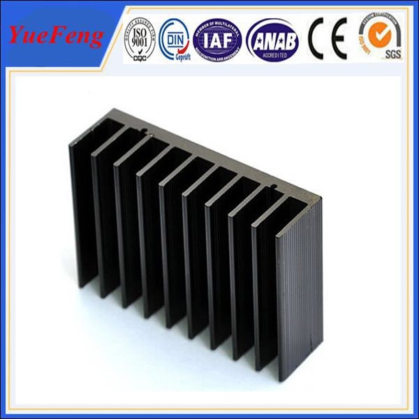 Hot!black anodized aluminum extrusion heatsink,extruded profile aluminum heat