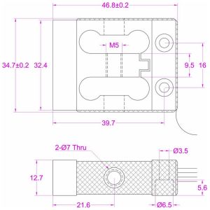 50lb side mount load cell replacement for FUTEK FSH03978 LSM300