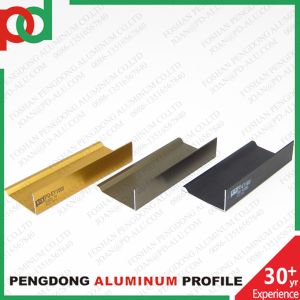 Extrusion Technology 6000 Series Aluminum Profiles For Melamine Furniture Golden