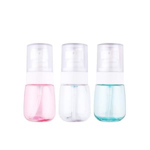 Non Spill Round Cosmetic Pump Bottles Comfortable Hand Feeling