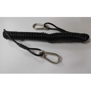 Flexi Tool Safety Coiled lanyard w/Stainless Steel Snap Hooks on each end for