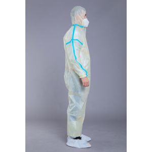 Antibacterial 37g PPE Open Front Unisex Disposable Coveralls