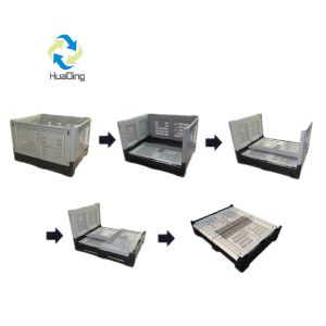 Heavy Duty Stackable logistics Plastic Pallet Boxes With Wheel