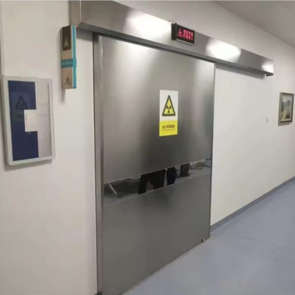 MRI CT Room Radiation Protection Doors , Steel Lead Lined Automatic Sliding
