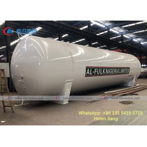 Horizontal Q370R Carbon Steel LPG Storage Tank 120cbm 60t