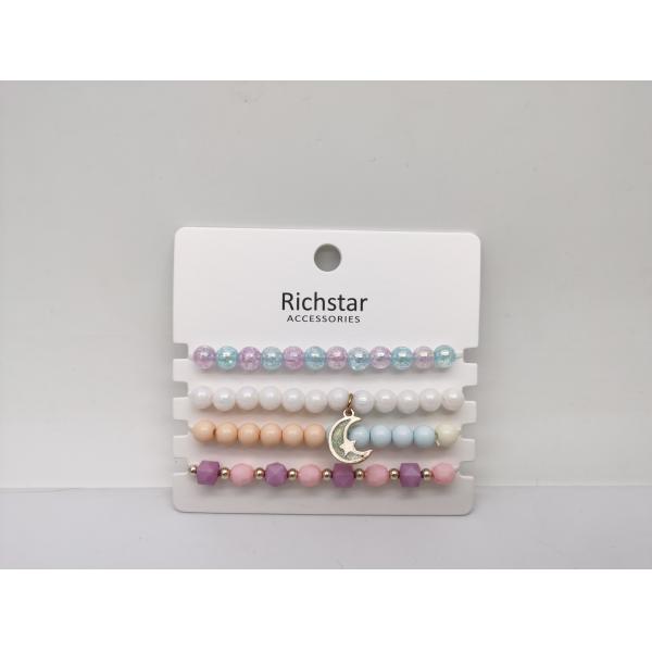 Customizable Practical Multiple Pieces Bead Bracelet for Girls' Jewelry