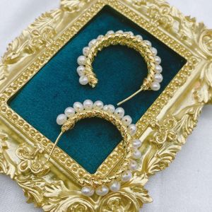 Luxury Baroque Bride Earring For Women Euramerican Palace Vintage Pop Pearl