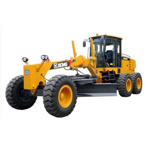 7000kg Payload SHMC GR215 Motor Grader for Road Construction , Yellow , White
