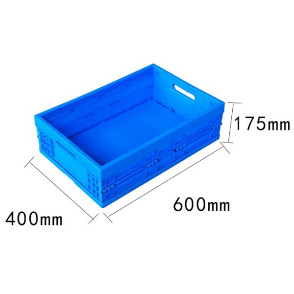 Stacking Design Collapsible Plastic Box For Grocery Food / Garment Companies
