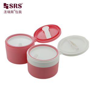 Quality SRS1 120g 150g Double Wall Luxury Wholesale Plastic Jar With Spoon Magnet Packaging Container Customization for sale