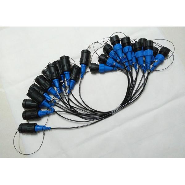 3 Core Geophone Connector , KCK Screw Seismic Cable Connector