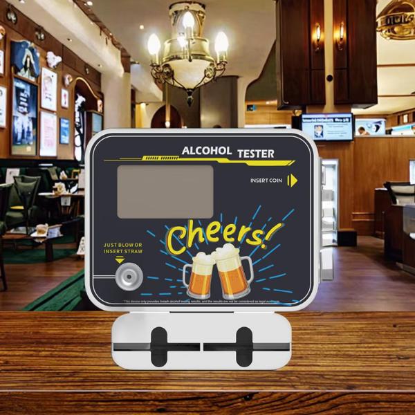 Buy AT329 Wall-mounted Alcohol Tester with Nayax Card & Coin Payment, 7-inch Touch Screen for Ads Display at wholesale prices
