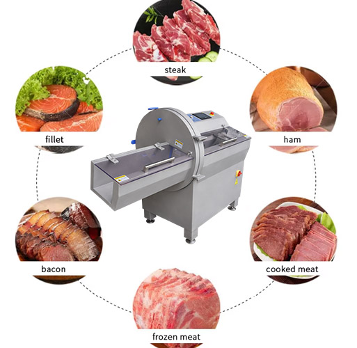 Industrial Suasage Biltong Meat Slicer Machine With 0.5-30mm Adjustable Thickness