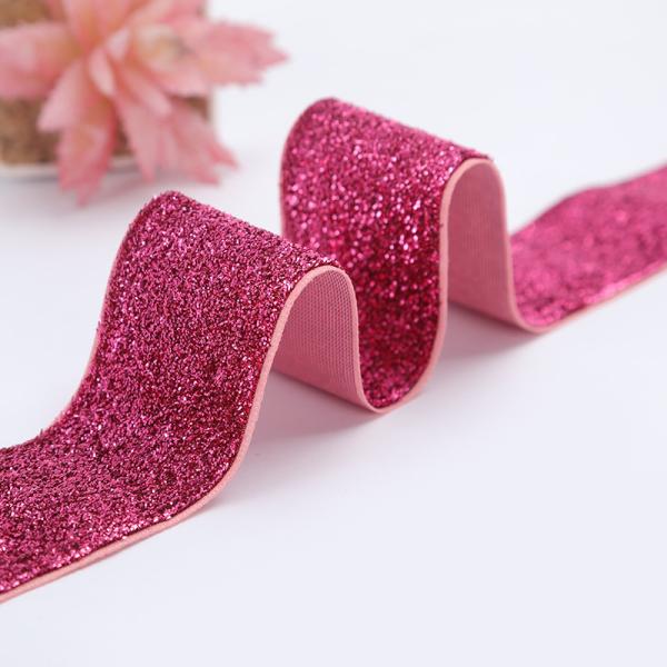 Customized logo Colorful 100% Nylon Solid Color Single Face flocked Stretch Velvet Ribbon