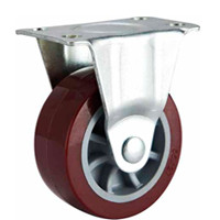 Buy Red Small PU caster for light duty shelf,  2",2.5",3" light duty Fixed polyurethane Caster for Basket, Moving castor at wholesale prices