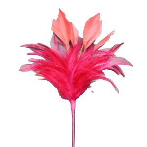 5*15 cm Hackle And Coque Feather Flower Mount with Wire Accessory Goose Feather
